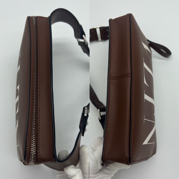 ❌SOLD❌Authentic Valentino Garavani rockstud VLTN Brown leather belt bag - Picture 13 of 17